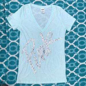 Pink Victoria’s Secret Aqua T-shirt Top Large